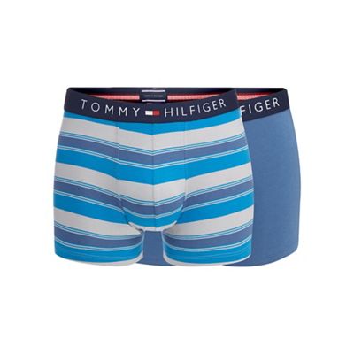 Pack of two blue striped hipster trunks